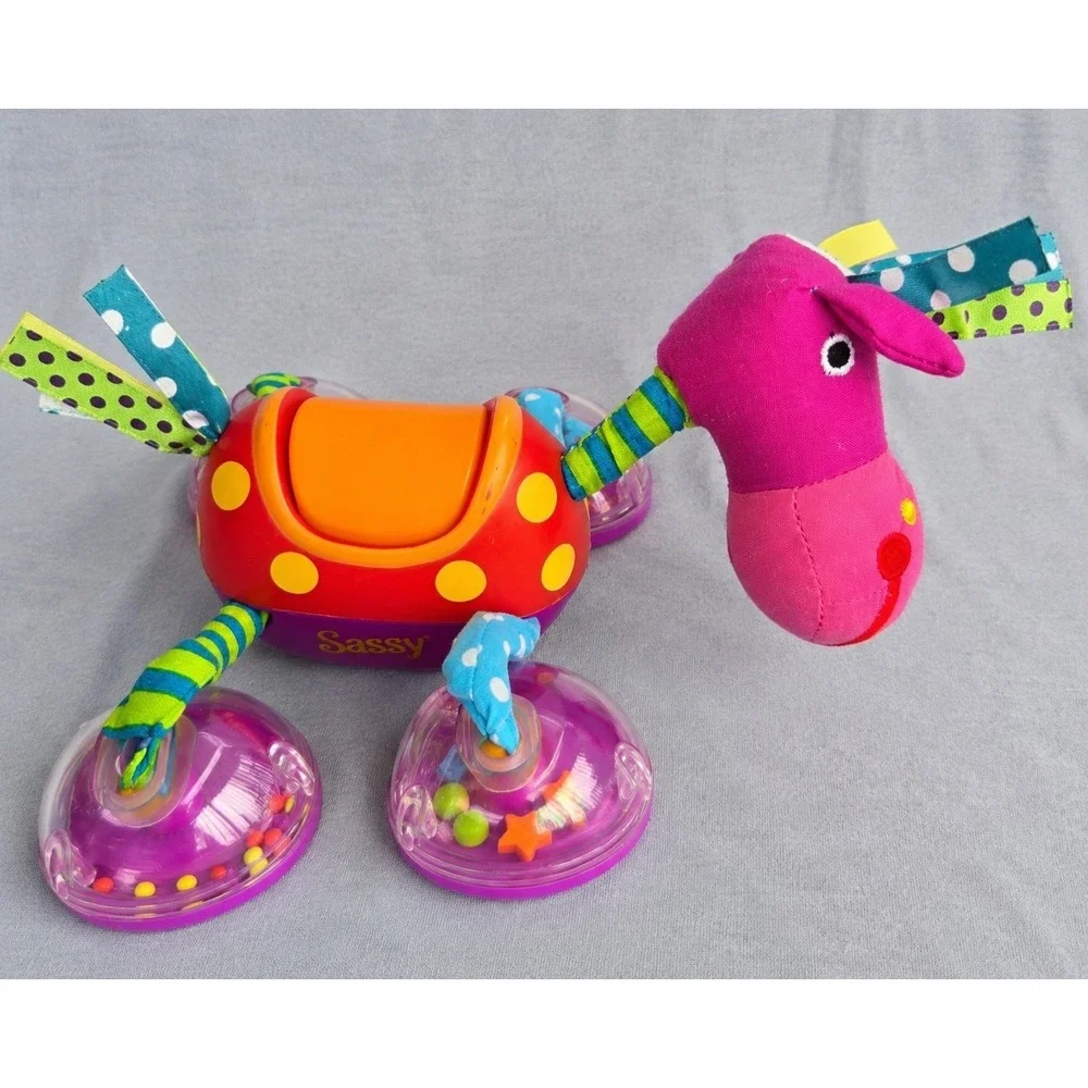VTG Sassy Musical Horse Baby Toy Sensory Activity Rattle Galloping Sound WORKS